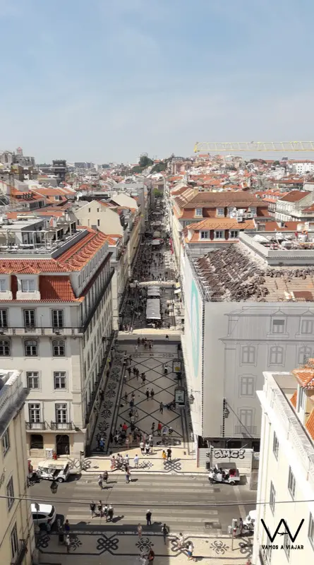 Vistas 360º desde Arco de Rua Augusta en Lisboa
