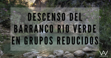 Descenso del barranco Rio Verde en grupos reducidos