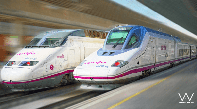 Dos trenes de alta velocidad (AVE)